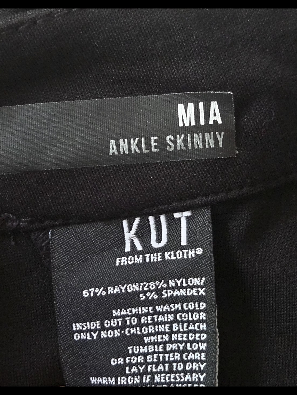 KUT from the Kloth Mia Ankle Skinny Black Pants Size 6 NWT - Picture 14 of 15
